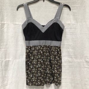 Urban Outfitters Kimchi Blue Sweetheart Neck Mixed Print Tank Top Small